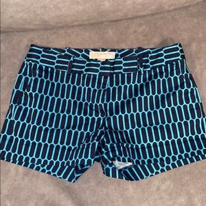 MK Michael Kors blue and teal dress shorts sz 4